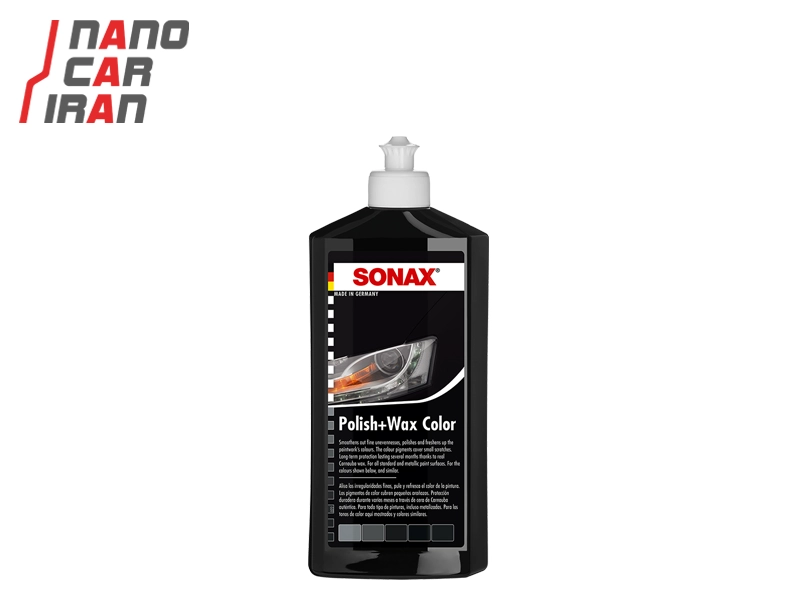 پولیش و واکس مشکی خودرو 500 میلی‌لیتر سوناکس Sonax Polish & Wax Color Black 500ml